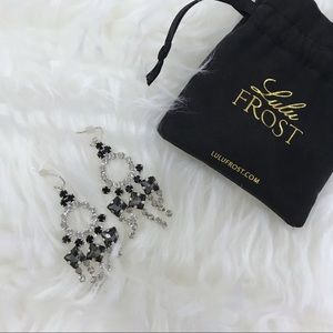 Lulu Frost Black Crystal Chandelier Earrings